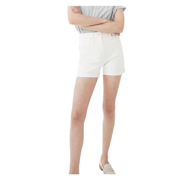 Madewell High-Rise Denim Shorts in Tile White size 27 - Picture 3 of 14